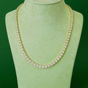Elegant Gold Necklace with Silver Accents